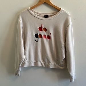 Blank  Paige  cream embroidered Do Good sweater size medium